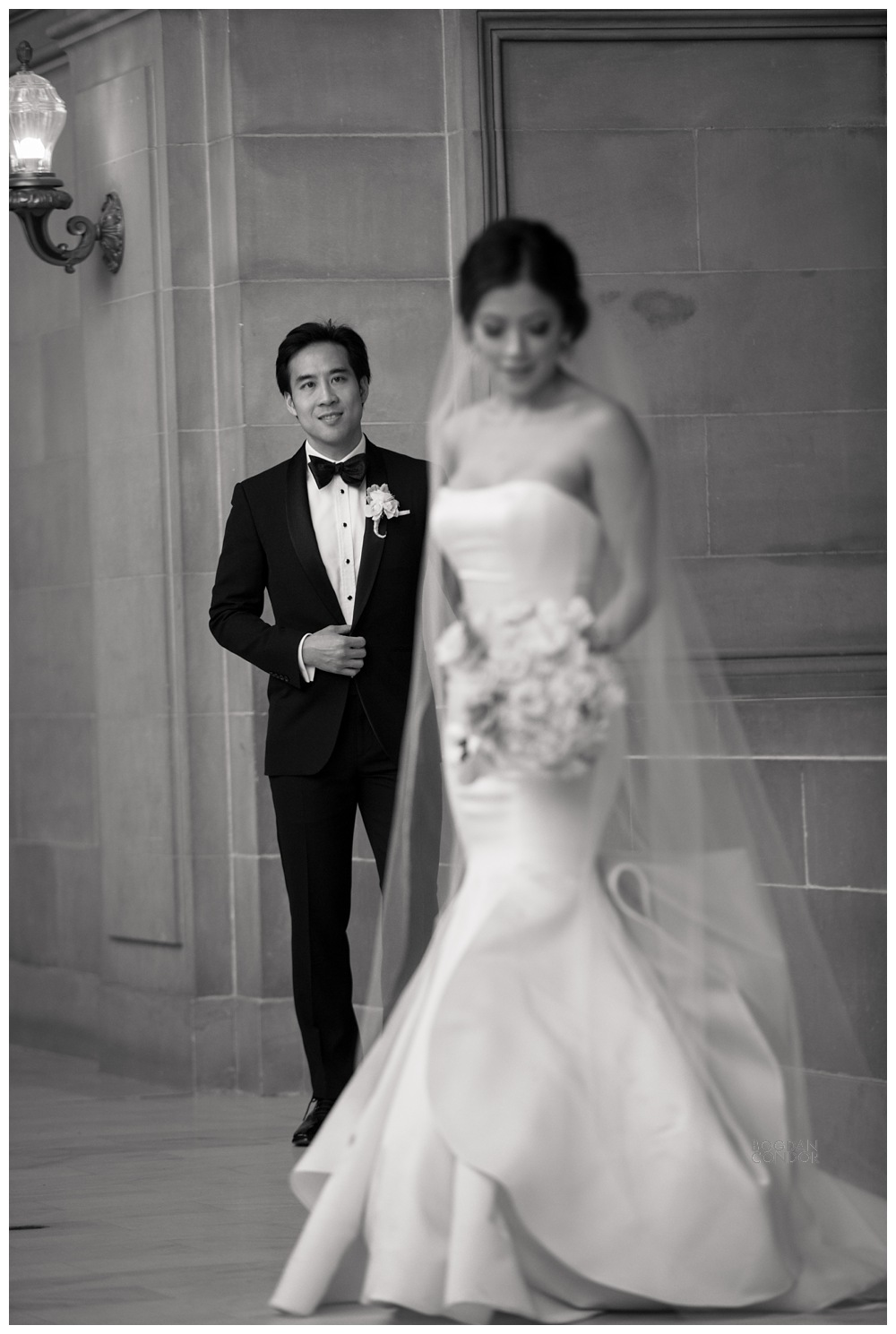 San Francisco Bride and Groom Portraits at City Hall